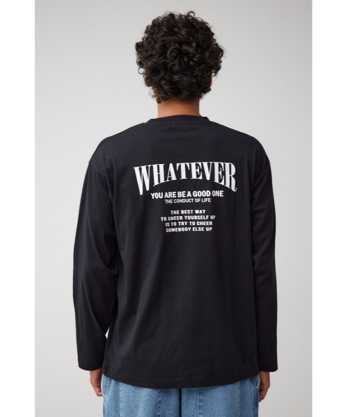 AZUL by moussy(アズールバイマウジー)の「WHATEVER ロングTシャツ(Tシャツ/カットソー・メンズ・ホワイト/ブラック・MEDIUM/LARGE)」の20枚目の写真