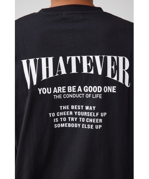 AZUL by moussy(アズールバイマウジー)の「WHATEVER ロングTシャツ(Tシャツ/カットソー・メンズ・ホワイト/ブラック・MEDIUM/LARGE)」の21枚目の写真