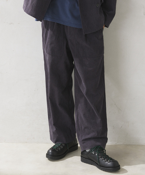 JOURNAL STANDARD relume(ジャーナルスタンダード レリューム)の「TECH SOLOTEX コーデュロイウォッシャブル イージーベイカーパンツ(その他パンツ・メンズ・チャコールグレー/ベージュ系その他/チョコ/ブラック・LARGE/MEDIUM)」の11枚目の写真