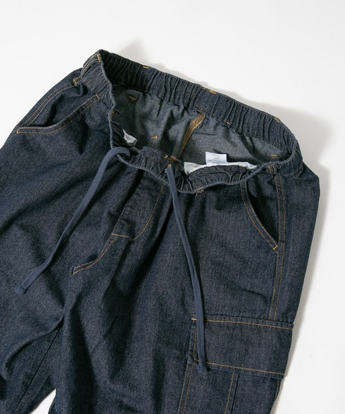 OUTDOOR EXCHANGE(アウトドアエクスチェンジ)の「【OUTDOOR EXCHANGE/アウトドアエクスチェンジ】デニムイージーカーゴパンツ(カーゴパンツ・メンズ・ブラック/サックスブルー/アイボリー/ネイビー・FREE)」の5枚目の写真