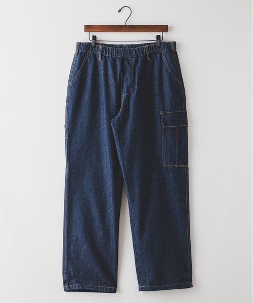 OUTDOOR EXCHANGE(アウトドアエクスチェンジ)の「【OUTDOOR EXCHANGE/アウトドアエクスチェンジ】デニムイージーカーゴパンツ(カーゴパンツ・メンズ・ブラック/サックスブルー/アイボリー/ネイビー・FREE)」の6枚目の写真