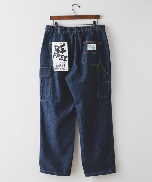 OUTDOOR EXCHANGE(アウトドアエクスチェンジ)の「【OUTDOOR EXCHANGE/アウトドアエクスチェンジ】デニムイージーカーゴパンツ(カーゴパンツ・メンズ・ブラック/サックスブルー/アイボリー/ネイビー・FREE)」の15枚目の写真