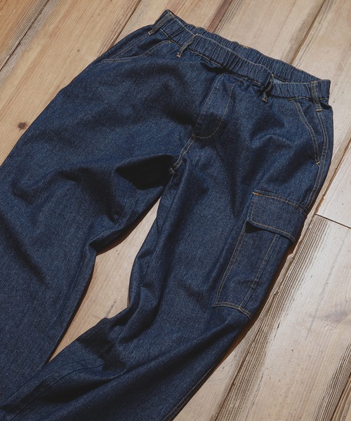 OUTDOOR EXCHANGE(アウトドアエクスチェンジ)の「【OUTDOOR EXCHANGE/アウトドアエクスチェンジ】デニムイージーカーゴパンツ(カーゴパンツ・メンズ・ブラック/サックスブルー/アイボリー/ネイビー・FREE)」の20枚目の写真