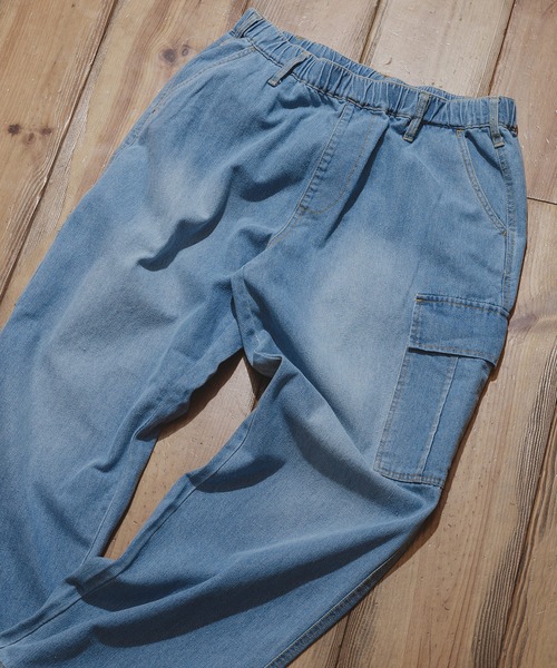 OUTDOOR EXCHANGE(アウトドアエクスチェンジ)の「【OUTDOOR EXCHANGE/アウトドアエクスチェンジ】デニムイージーカーゴパンツ(カーゴパンツ・メンズ・ブラック/サックスブルー/アイボリー/ネイビー・FREE)」の21枚目の写真