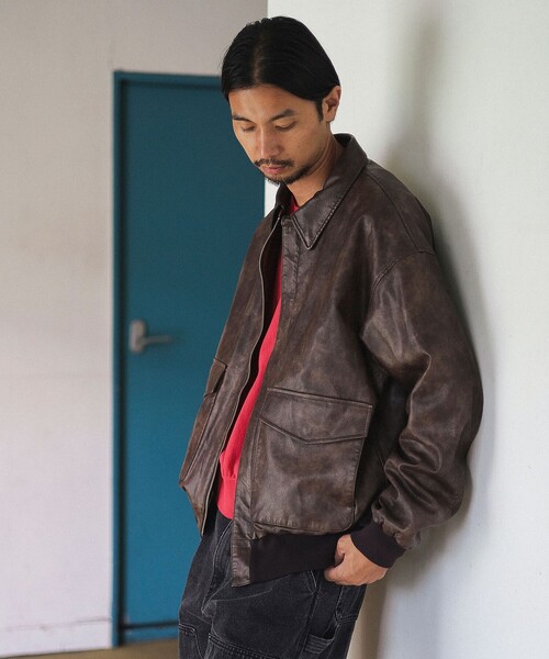 B:MING by BEAMS(ビーミングバイビームス)の「ambiance / Fade Fake Leather A2(ブルゾン・メンズ・ブラック/ブラウン・X-LARGE/LARGE/MEDIUM/SMALL)」の14枚目の写真