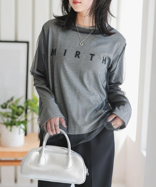 KOBE LETTUCE(コウベレタス)の「プリントロンT×チュールトップスSET(Tシャツ/カットソー・レディース・オフホワイト/ブラック/チャコール・M)」の19枚目の写真