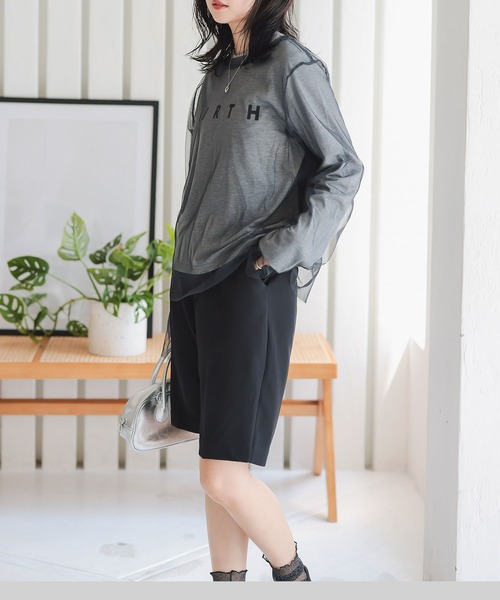 KOBE LETTUCE(コウベレタス)の「プリントロンT×チュールトップスSET(Tシャツ/カットソー・レディース・オフホワイト/ブラック/チャコール・M)」の20枚目の写真