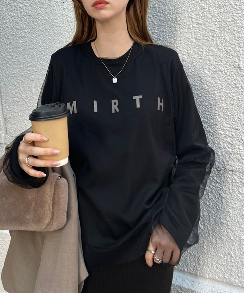 KOBE LETTUCE(コウベレタス)の「プリントロンT×チュールトップスSET(Tシャツ/カットソー・レディース・オフホワイト/ブラック/チャコール・M)」の9枚目の写真