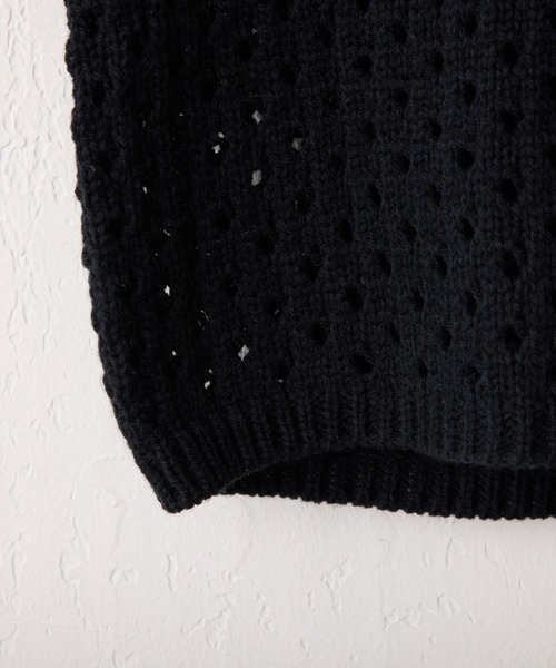 CIAOPANIC TYPY（チャオパニックティピー）の「【KIDS】ハンドライク編み配色ニット（ニット/セーター・キッズ・ピンク/ブルー/ブラック・SMALL/MEDIUM/LARGE/X-LARGE/XX-LARGE）」の9枚目の写真