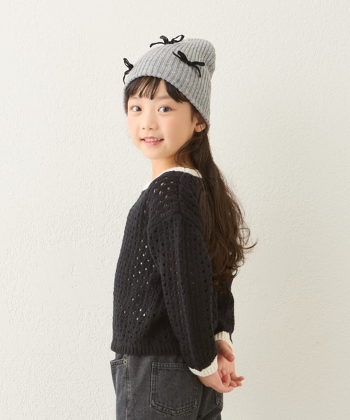 CIAOPANIC TYPY（チャオパニックティピー）の「【KIDS】ハンドライク編み配色ニット（ニット/セーター・キッズ・ピンク/ブルー/ブラック・SMALL/MEDIUM/LARGE/X-LARGE/XX-LARGE）」の11枚目の写真