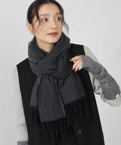 dimmoire マフラー 黒グレー セール】シンプルヤワラカマフラー（マフラー）｜FOUND GOOD