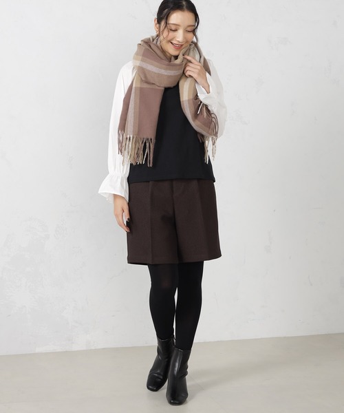 FOUND GOOD(ファウンドグッド)の「シンプルヤワラカマフラー(マフラー・レディース・ベージュ/グリーン系5/ブラック/ブラウン系5/レッド系5・FREE)」の8枚目の写真