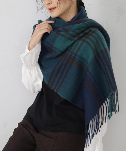 FOUND GOOD(ファウンドグッド)の「シンプルヤワラカマフラー(マフラー・レディース・ベージュ/グリーン系5/ブラック/ブラウン系5/レッド系5・FREE)」の13枚目の写真