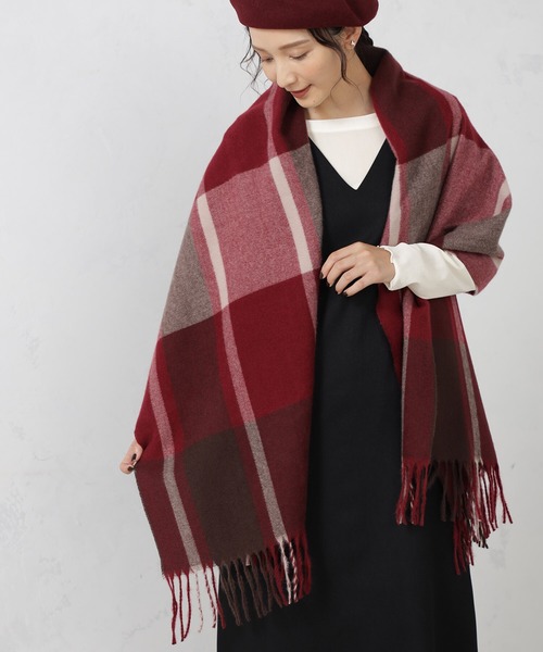 FOUND GOOD(ファウンドグッド)の「シンプルヤワラカマフラー(マフラー・レディース・ベージュ/グリーン系5/ブラック/ブラウン系5/レッド系5・FREE)」の14枚目の写真