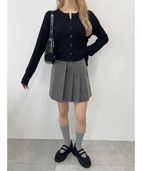 PHILLY（フィリー）の「《新色追加》サイドドロストカーディガン（カーディガン/ボレロ・レディース・ワインレッド/ダークグレー/ブラック・FREE）」の17枚目の写真