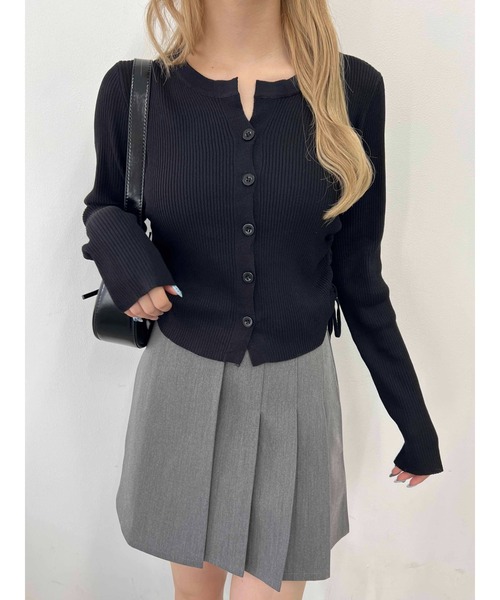 PHILLY（フィリー）の「《新色追加》サイドドロストカーディガン（カーディガン/ボレロ・レディース・ワインレッド/ダークグレー/ブラック・FREE）」の19枚目の写真