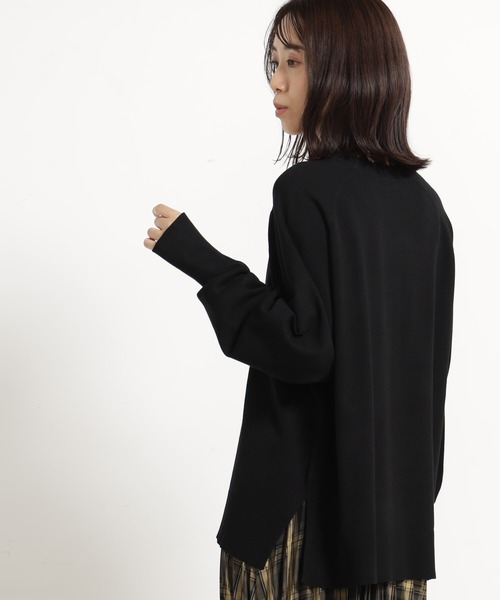 FOUND GOOD（ファウンドグッド）の「コンフォートチュニックニットPO（ニット/セーター・レディース・ブラック/グレー系/ベージュ/レッド系8・L/M/S）」の6枚目の写真