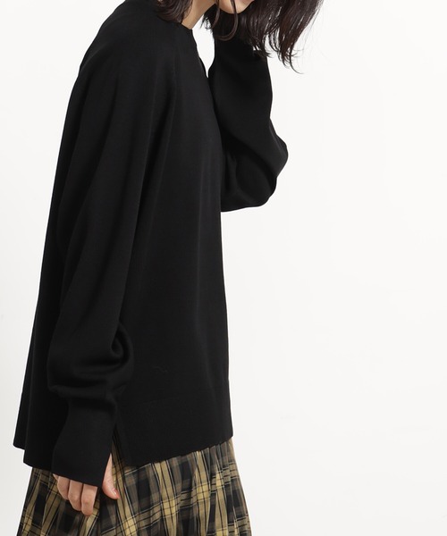 FOUND GOOD（ファウンドグッド）の「コンフォートチュニックニットPO（ニット/セーター・レディース・ブラック/グレー系/ベージュ/レッド系8・L/M/S）」の7枚目の写真