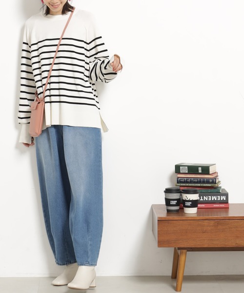 FOUND GOOD（ファウンドグッド）の「コンフォートチュニックニットPO（ニット/セーター・レディース・ブラック/グレー系/ベージュ/レッド系8・L/M/S）」の9枚目の写真