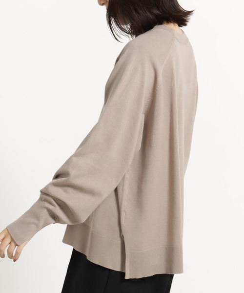 FOUND GOOD（ファウンドグッド）の「コンフォートチュニックニットPO（ニット/セーター・レディース・ブラック/グレー系/ベージュ/レッド系8・L/M/S）」の14枚目の写真