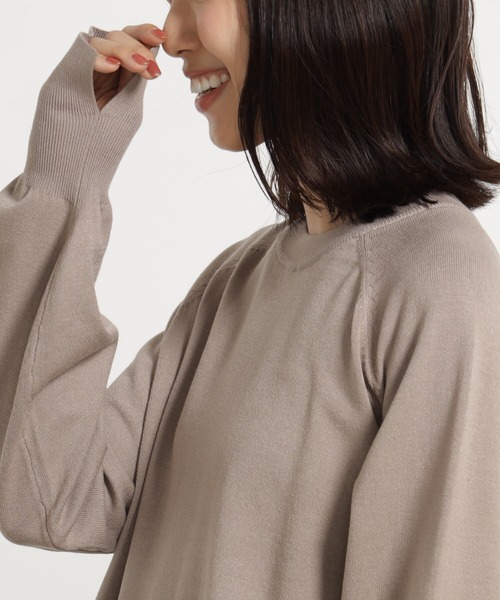 FOUND GOOD（ファウンドグッド）の「コンフォートチュニックニットPO（ニット/セーター・レディース・ブラック/グレー系/ベージュ/レッド系8・L/M/S）」の15枚目の写真