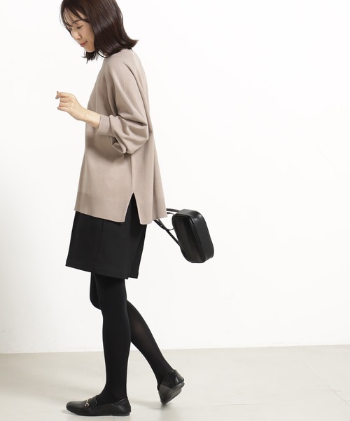 FOUND GOOD（ファウンドグッド）の「コンフォートチュニックニットPO（ニット/セーター・レディース・ブラック/グレー系/ベージュ/レッド系8・L/M/S）」の16枚目の写真