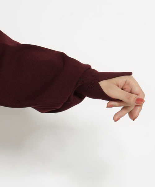 FOUND GOOD（ファウンドグッド）の「コンフォートチュニックニットPO（ニット/セーター・レディース・ブラック/グレー系/ベージュ/レッド系8・L/M/S）」の19枚目の写真