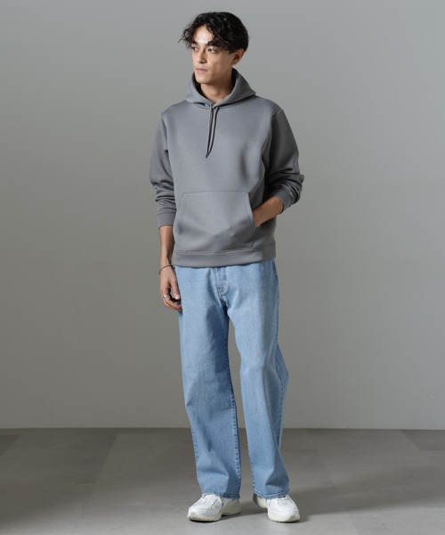 NANO universe(ナノユニバース)の「パネルダンボールフーディー(パーカー・メンズ・ブラック/グレー/チャコール・L/M/S)」の14枚目の写真