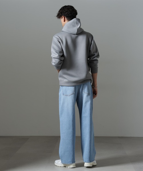 NANO universe(ナノユニバース)の「パネルダンボールフーディー(パーカー・メンズ・ブラック/グレー/チャコール・L/M/S)」の17枚目の写真