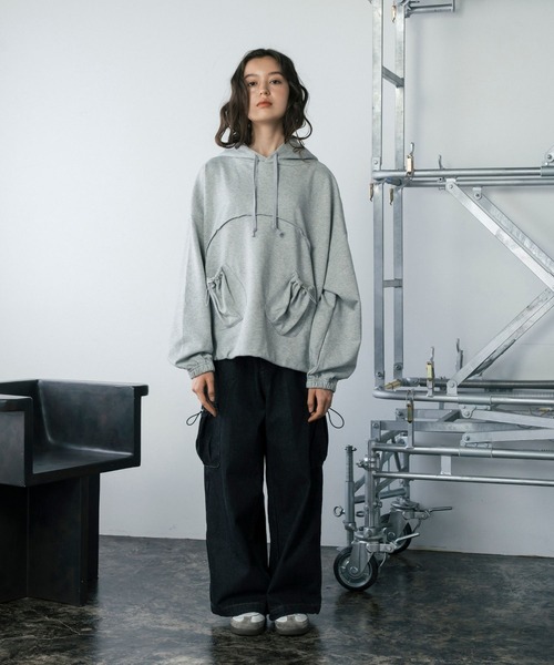 【セール】ドロストポケット切り替えスウェットパーカー（パーカー）｜Gaphos （ガフォス）