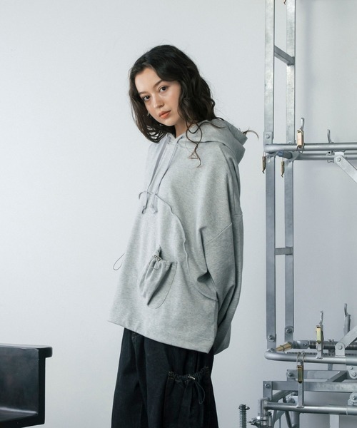 【セール】ドロストポケット切り替えスウェットパーカー（パーカー）｜Gaphos （ガフォス）