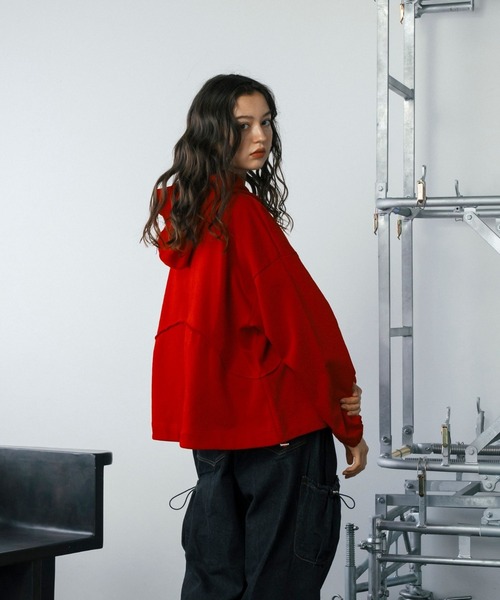 【セール】ドロストポケット切り替えスウェットパーカー（パーカー）｜Gaphos （ガフォス）