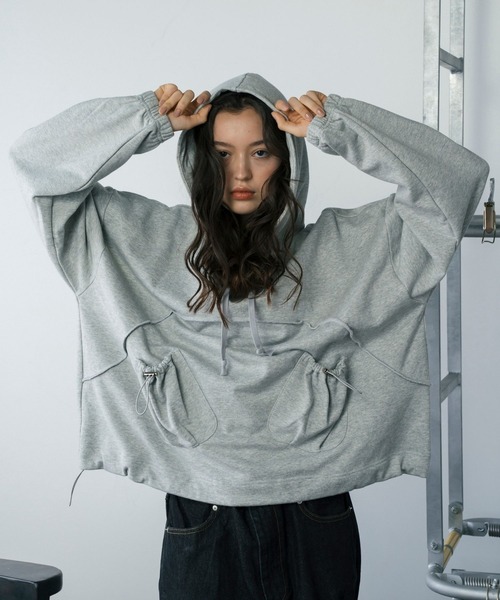 【セール】ドロストポケット切り替えスウェットパーカー（パーカー）｜Gaphos （ガフォス）