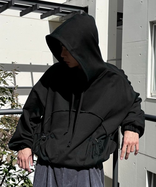 【セール】ドロストポケット切り替えスウェットパーカー（パーカー）｜Gaphos （ガフォス）