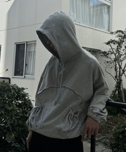 【セール】ドロストポケット切り替えスウェットパーカー（パーカー）｜Gaphos （ガフォス）