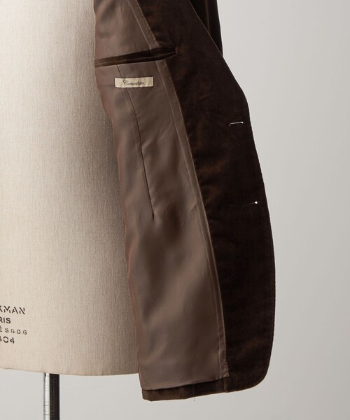 Camoshita（カモシタ）の「＜Camoshita＞ ベルベット 2ボタン シングルジャケット（テーラードジャケット・メンズ・ダークブラウン・48/46/50/44）」の5枚目の写真