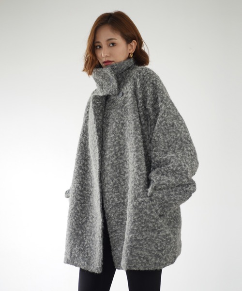 My shawty（ﾏｲｼｬｳﾃｨｰ）の「stand coller mix boa coat（ピーコート 