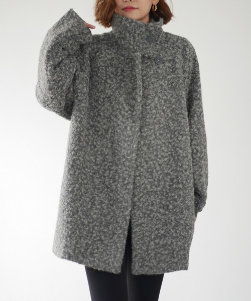 My shawty（ﾏｲｼｬｳﾃｨｰ）の「stand coller mix boa coat（ピーコート 