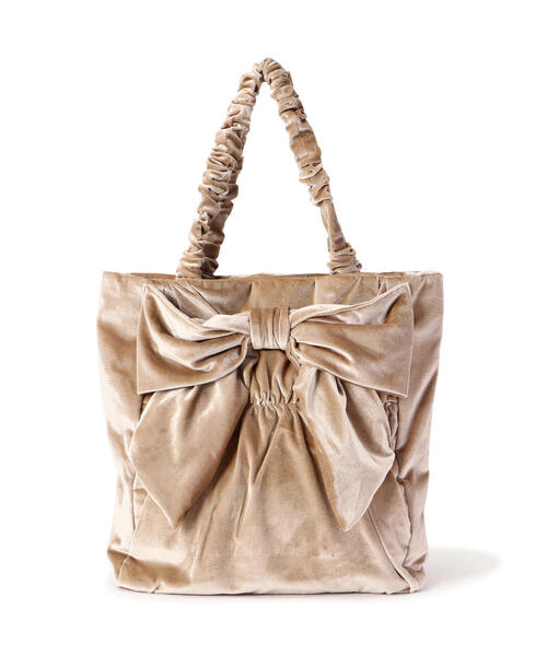 NATURAL BEAUTY BASIC(ナチュラルビューティーベーシック)の「ベロアドレープリボントートバッグ(トートバッグ・レディース・グレー/ベージュ・フリ-)」の12枚目の写真