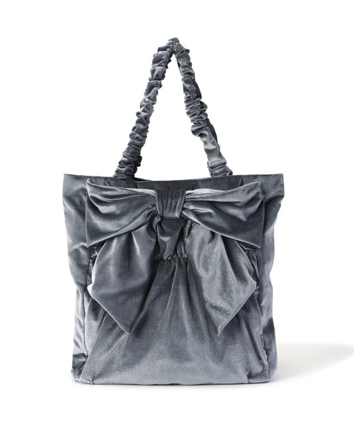 NATURAL BEAUTY BASIC(ナチュラルビューティーベーシック)の「ベロアドレープリボントートバッグ(トートバッグ・レディース・グレー/ベージュ・フリ-)」の11枚目の写真