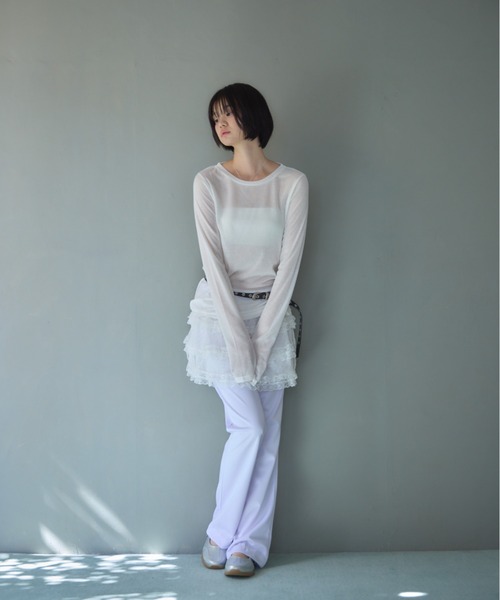 Smyeon（スミョン）の「Sheer long sleeve tops / シアーロング