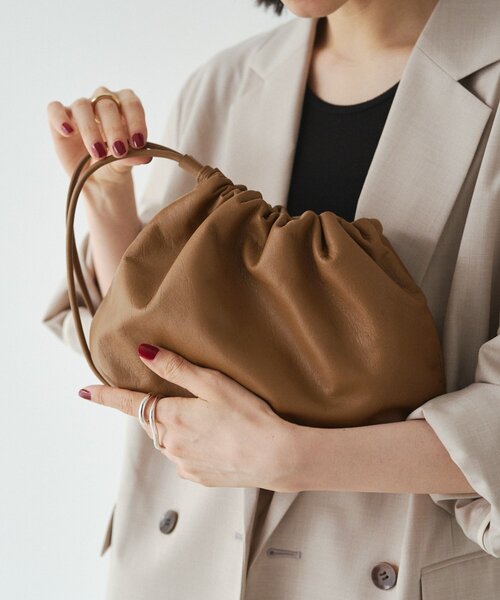 ラシット 巾着ショルダーバッグ 名品】4wayレザー巾着ショルダーバッグ［chi企画］（ショルダー