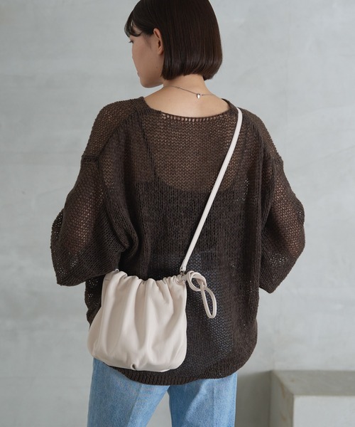 russet（ラシット）の「【名品】4WAYレザー巾着ショルダーバッグ