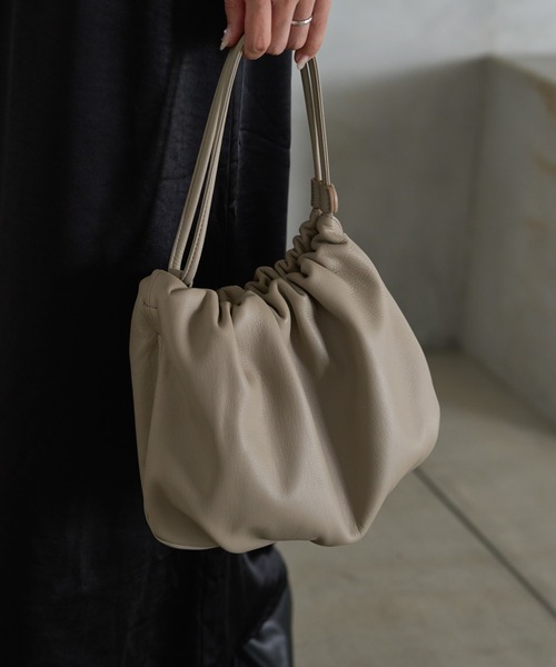 レザー巾着4WAYショルダーバッグ（ショルダーバッグ）｜russet