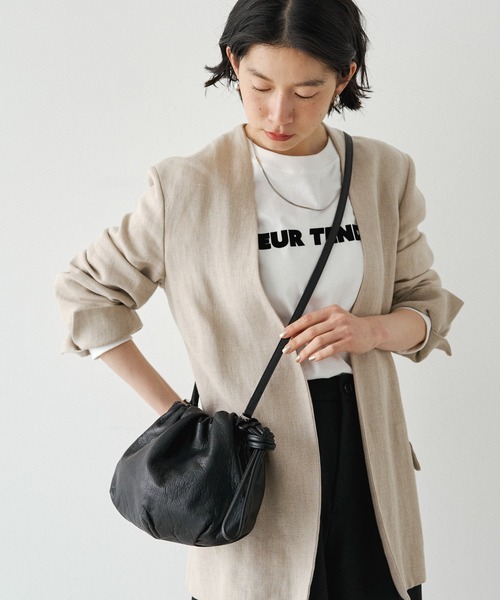 セール】レザー巾着4WAYショルダーバッグ（ショルダーバッグ）｜russet