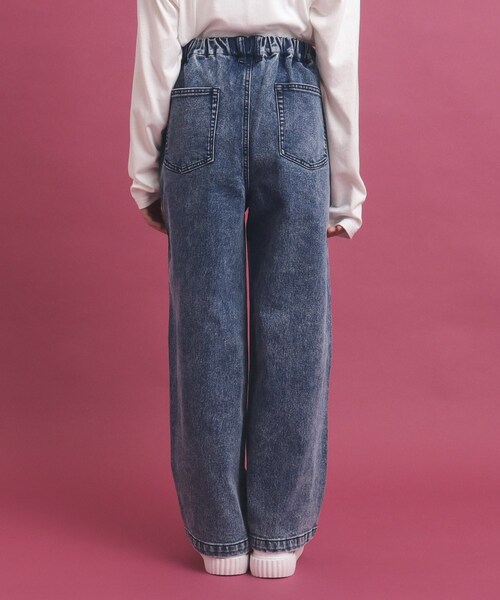 PINK-latte(ピンクラテ)の「◆【穿きやすくて楽ちん】イージーフルレンパンツ(その他パンツ・キッズ・ブルー系9/ブラック/ブルー系3・13/15 /16/14)」の6枚目の写真