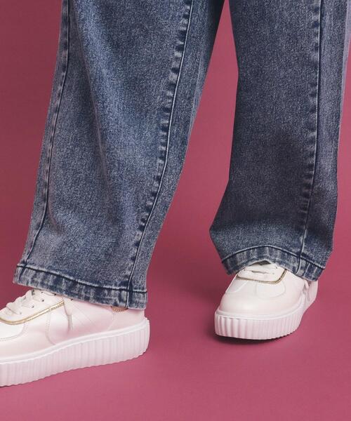 PINK-latte(ピンクラテ)の「◆【穿きやすくて楽ちん】イージーフルレンパンツ(その他パンツ・キッズ・ブルー系9/ブラック/ブルー系3・13/15 /16/14)」の10枚目の写真