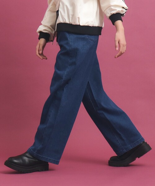 PINK-latte(ピンクラテ)の「◆【穿きやすくて楽ちん】イージーフルレンパンツ(その他パンツ・キッズ・ブルー系9/ブラック/ブルー系3・13/15 /16/14)」の15枚目の写真