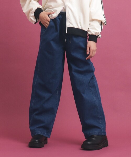 PINK-latte(ピンクラテ)の「◆【穿きやすくて楽ちん】イージーフルレンパンツ(その他パンツ・キッズ・ブルー系9/ブラック/ブルー系3・13/15 /16/14)」の16枚目の写真