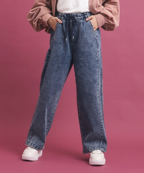 PINK-latte(ピンクラテ)の「◆【穿きやすくて楽ちん】イージーフルレンパンツ(その他パンツ・キッズ・ブルー系9/ブラック/ブルー系3・13/15 /16/14)」の19枚目の写真